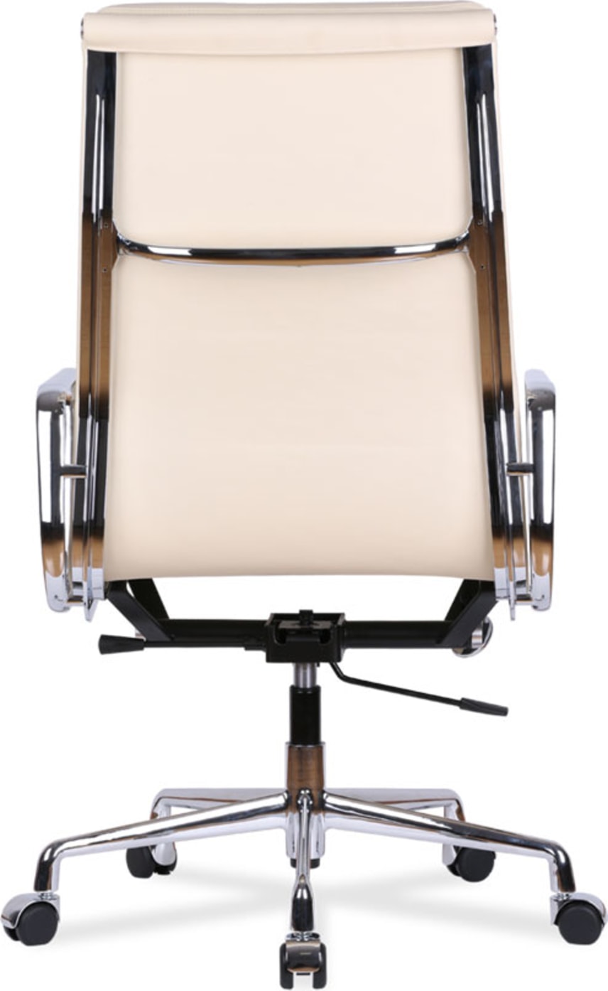 Eames Style Office Chair EA219 Leather Cream image.