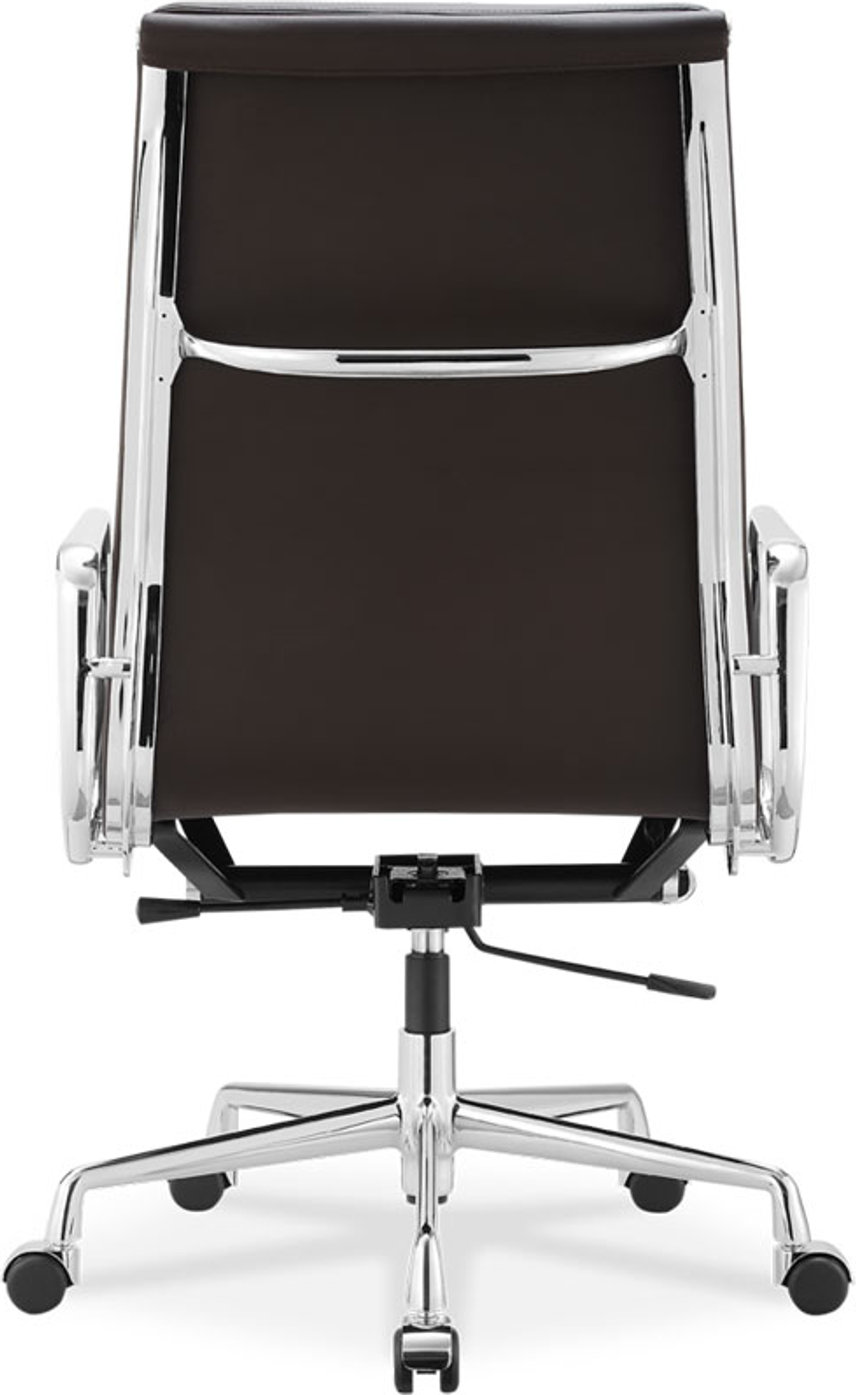Chaise de bureau style Eames EA219 en cuir Coffee image.