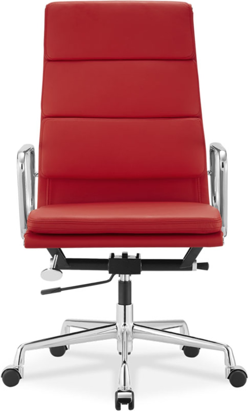 Chaise de bureau style Eames EA219 en cuir Red image.