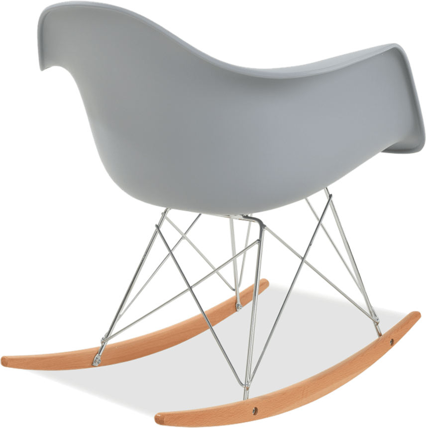 RAR Style Plastic Rocking Chair    Grey/Light Wood image.