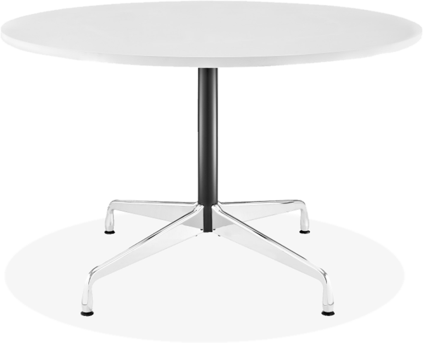 Eames Style Round Conference Table White/120 CM image.