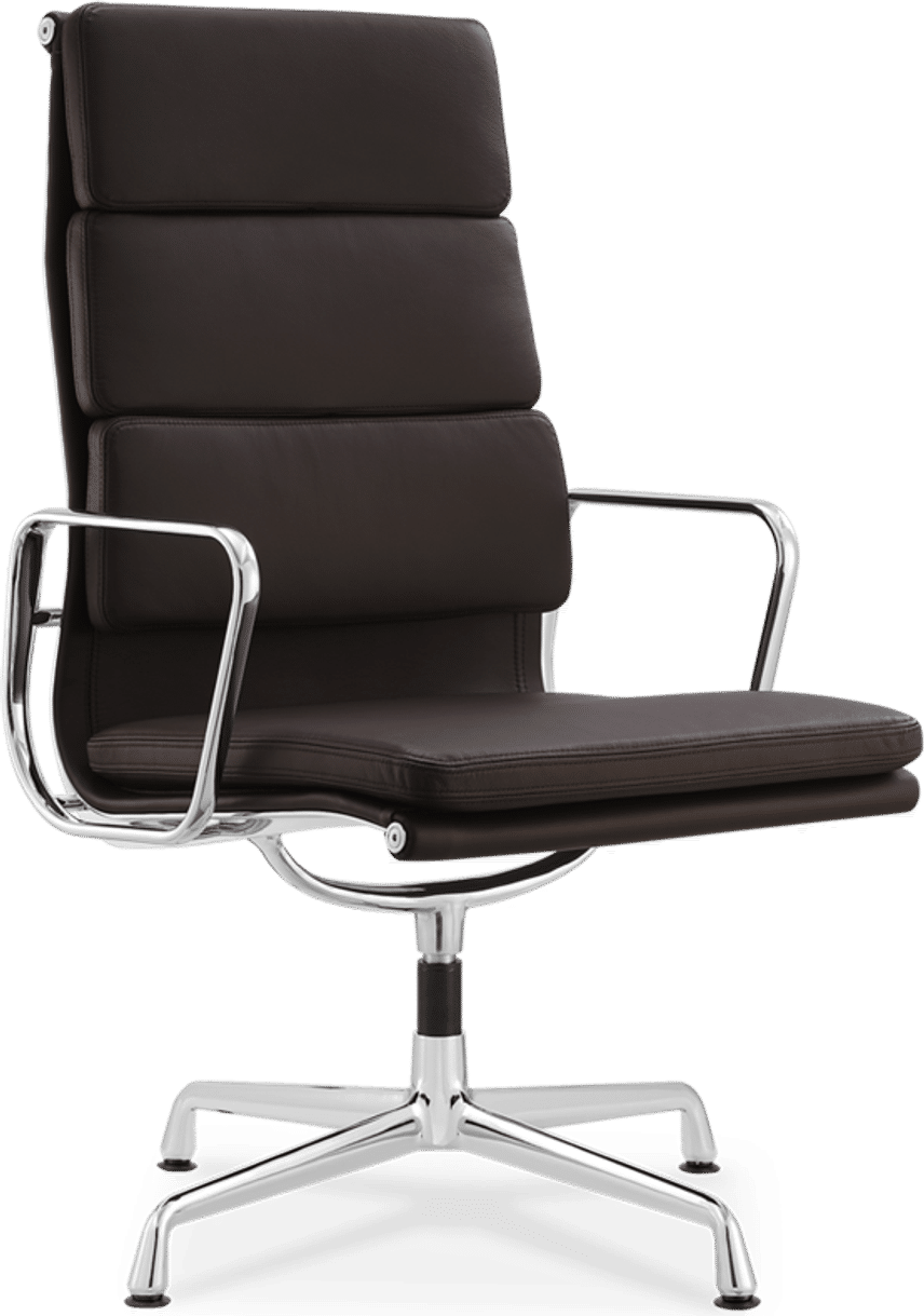 Eames Style Soft Pad Office Chair EA215 Coffee image.