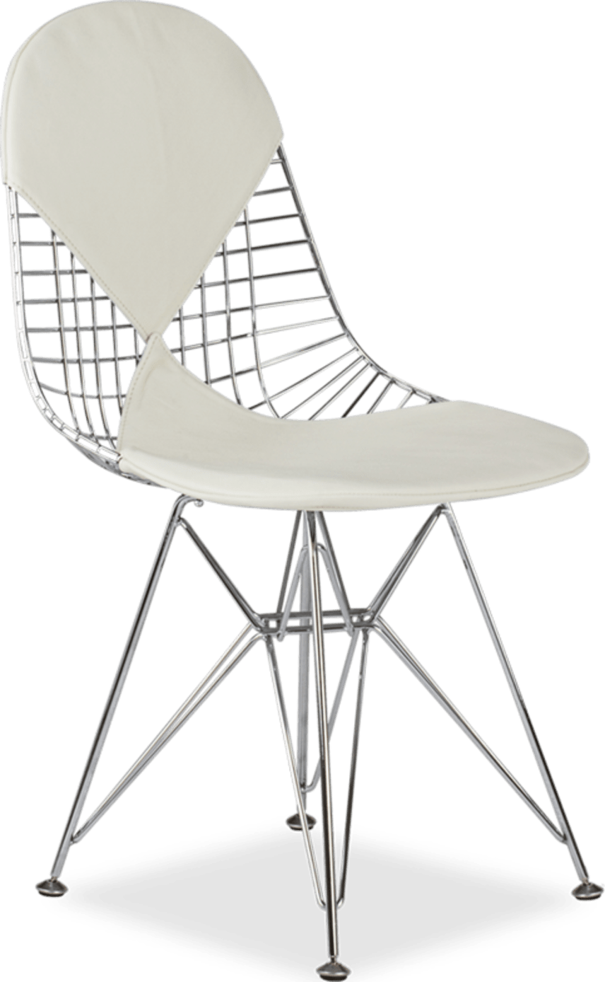 Chaise de salle à manger en fil métallique Bikini White image.