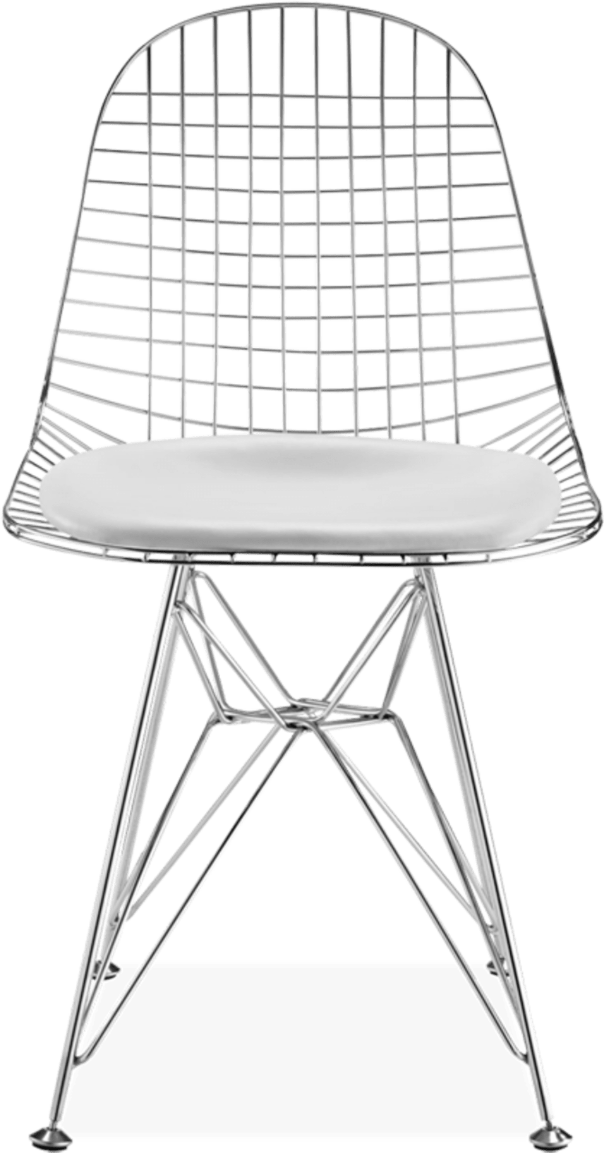 DKR Style Wire Dining Chair White image.