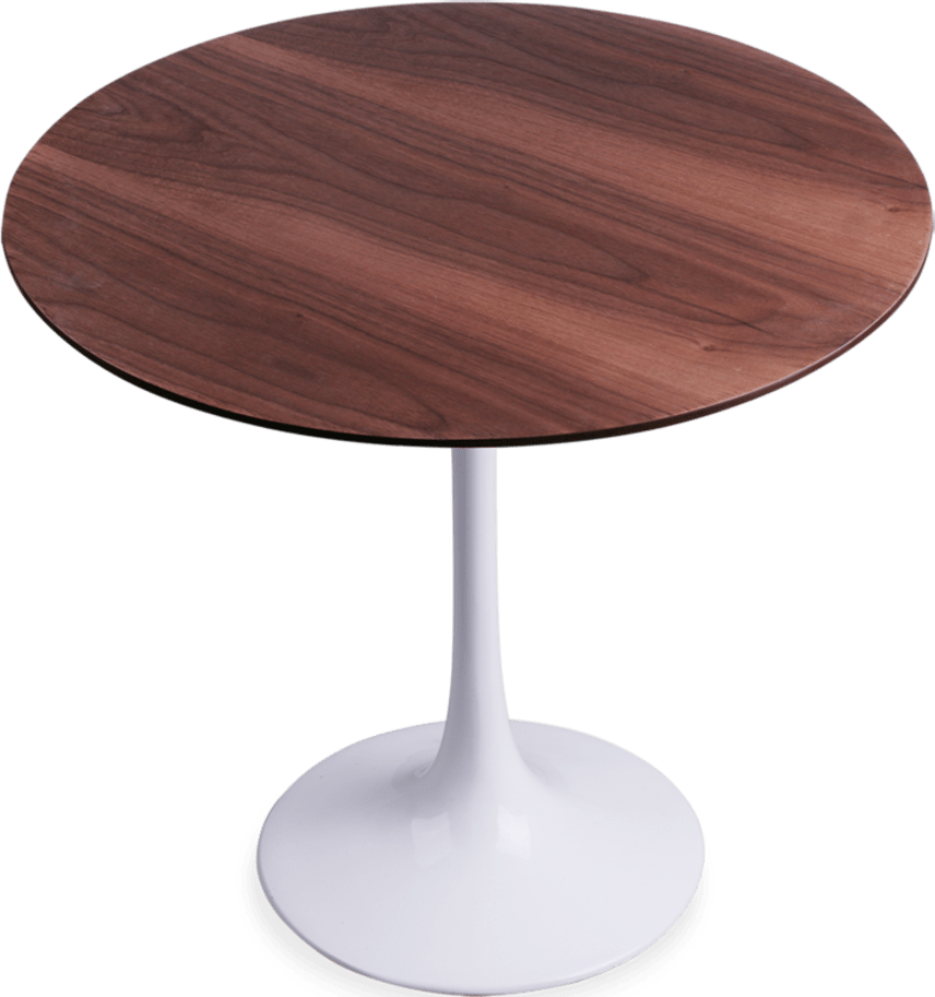 Tulip Side Table Walnut Veneer/White image.