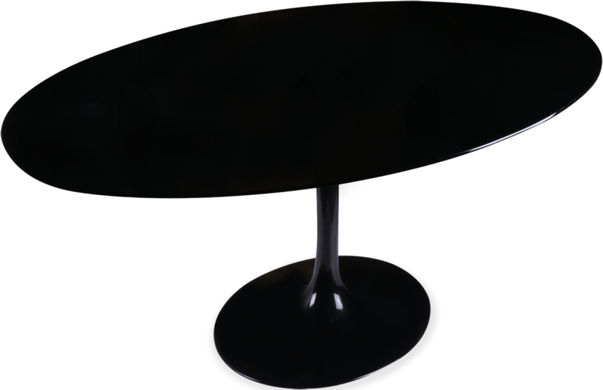 Tulip Style Oval Dining Table Fibreglass/Black image.