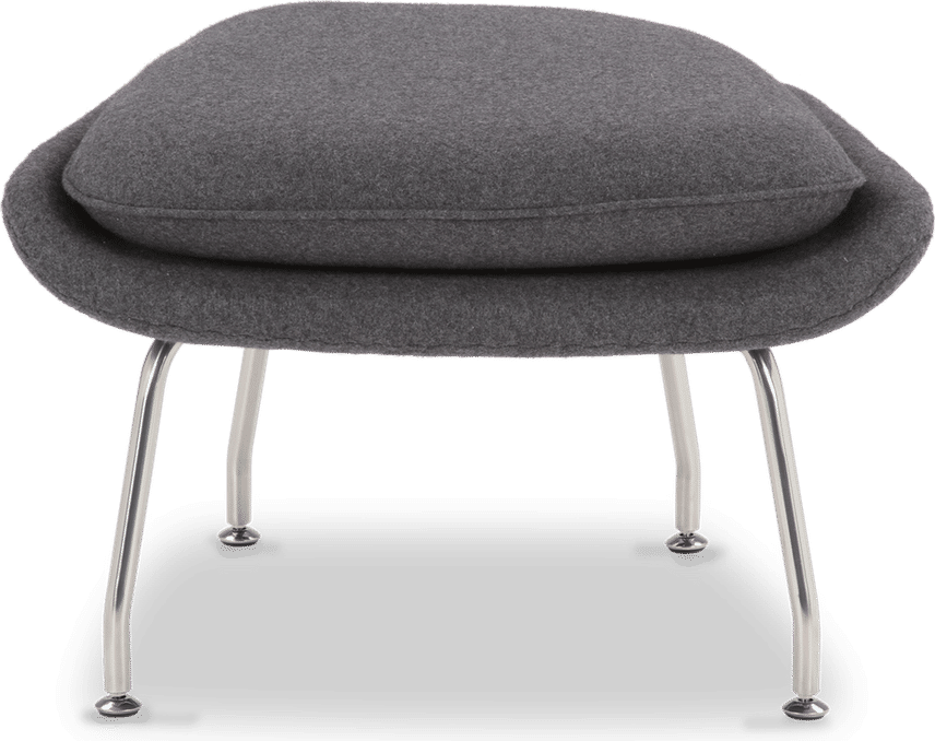 Womb Chair Ottoman Wool/Grey image.
