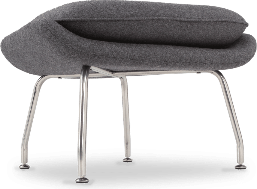 Womb Chair Ottoman Wool/Grey image.