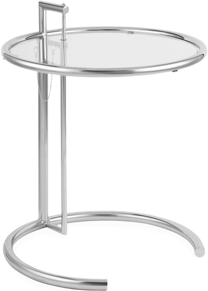 Eileen Gray E1027 Side Table Polished SS image.