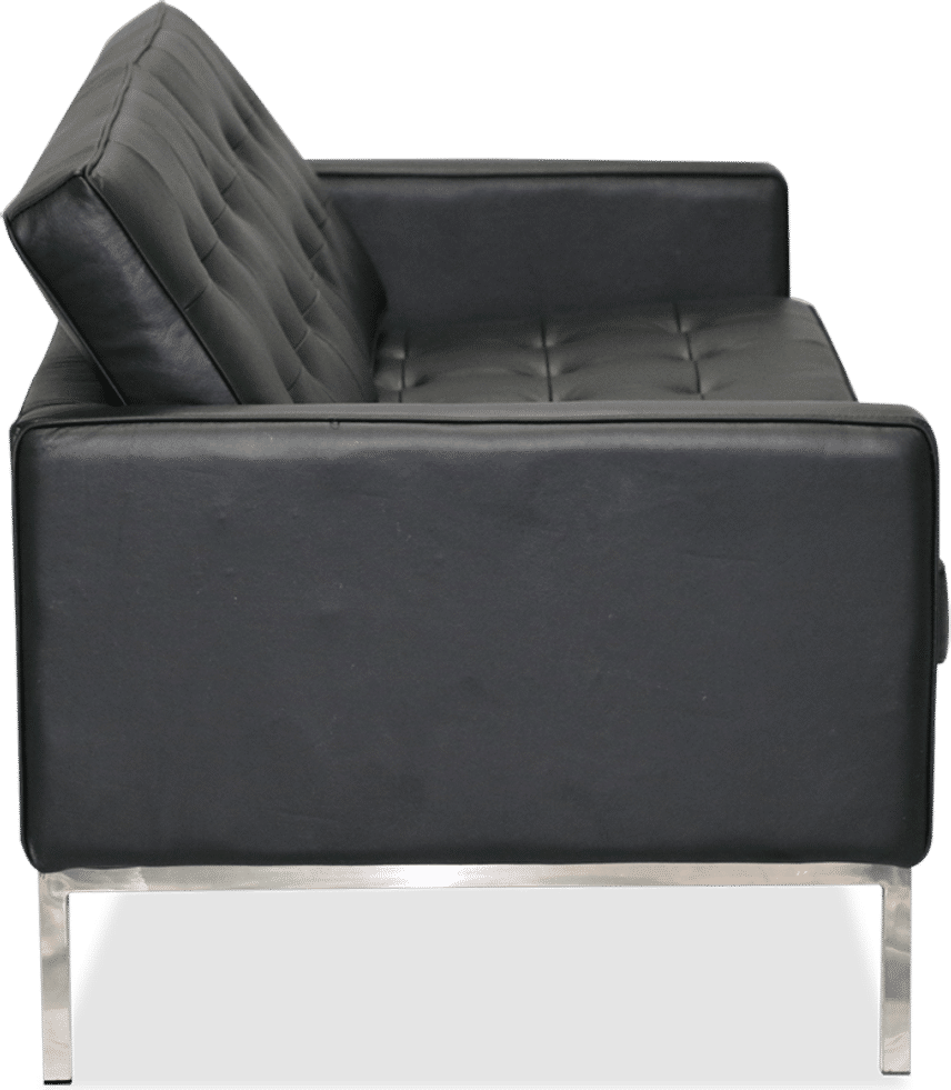 Knoll 2 Seater Sofa Italian Leather/Black image.