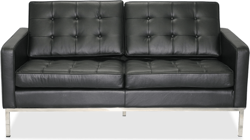 Knoll 2 Seater Sofa Italian Leather/Black image.