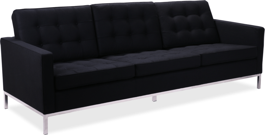 Knoll 3-seters sofa Wool/Black image.