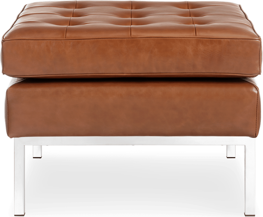 Pouf Knoll Premium Leather/Dark Tan image.