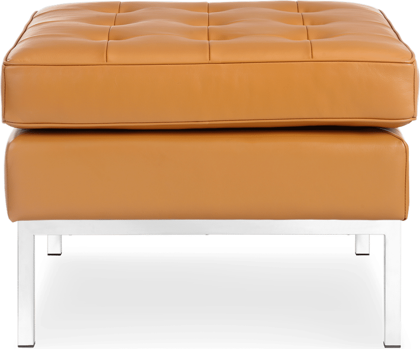 Knoll Ottoman Premium Leather/Camel image.