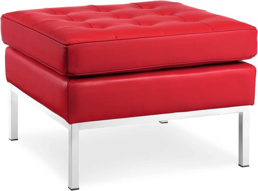 Knoll Ottoman Premium Leather/Red image.