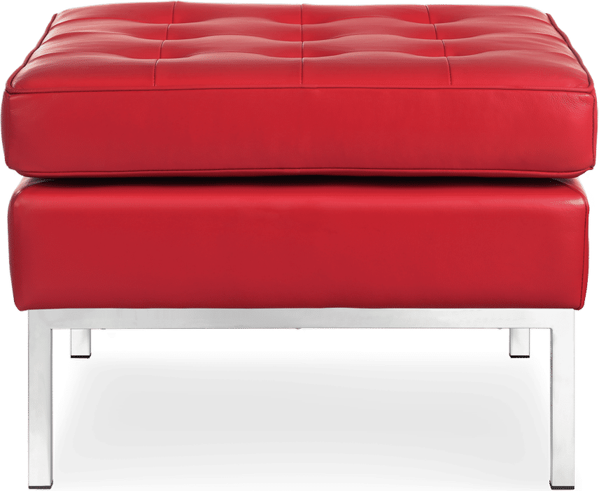 Knoll Ottoman Premium Leather/Red image.