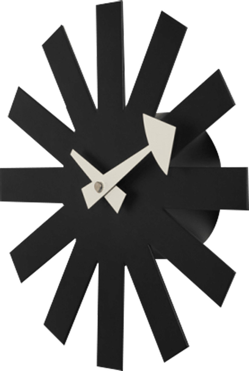 Asterisk Style Clock Black image.
