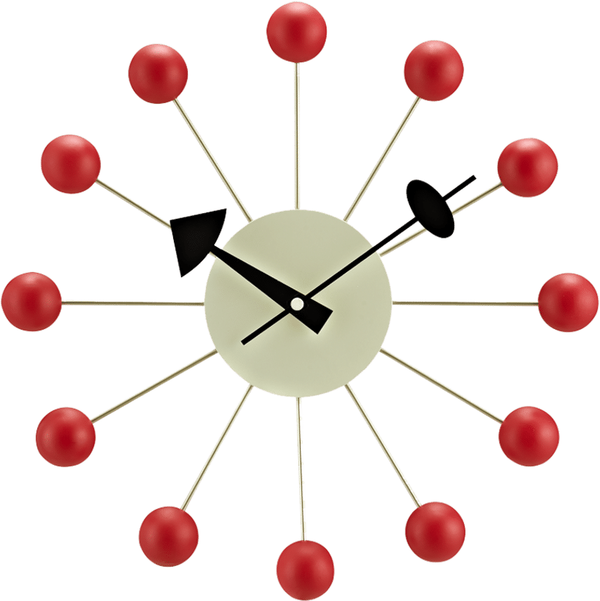 Ball Style Clock Red image.