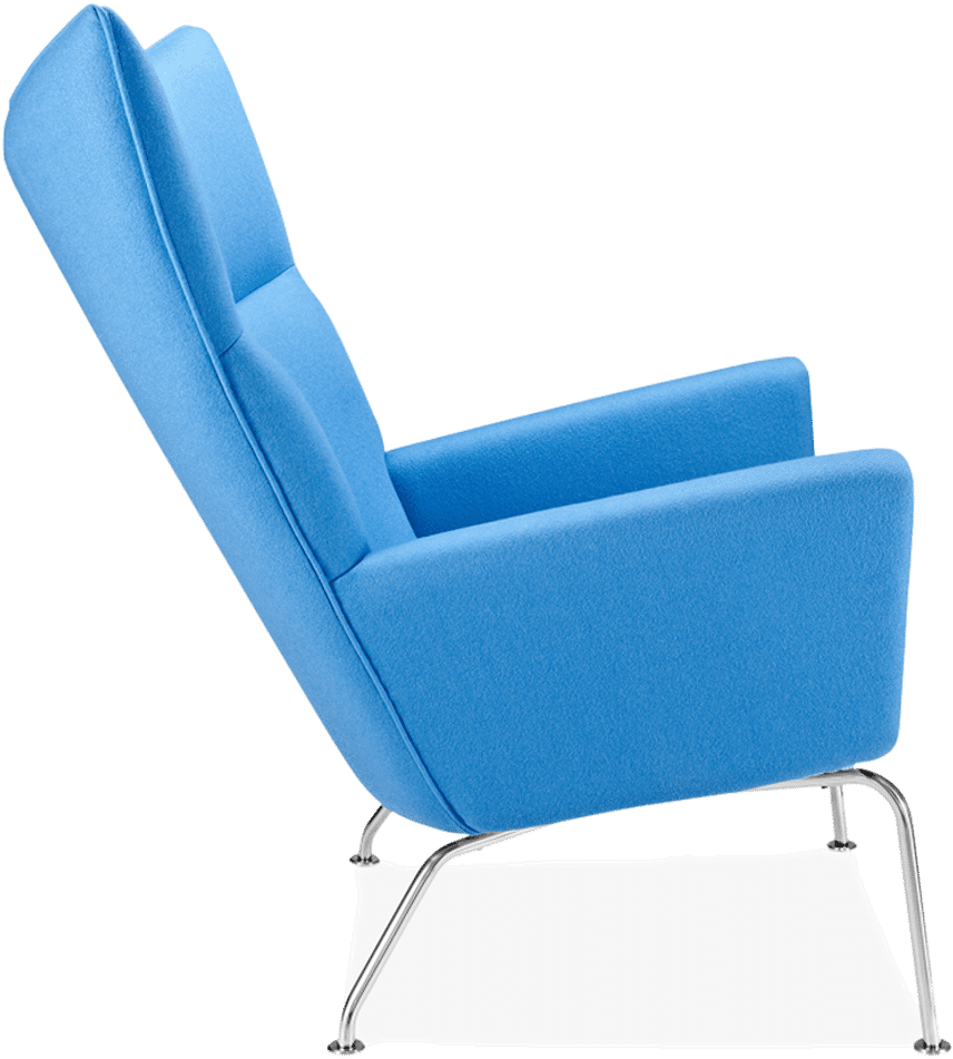 CH445 - Wing Chair Wool/Morocan Blue image.
