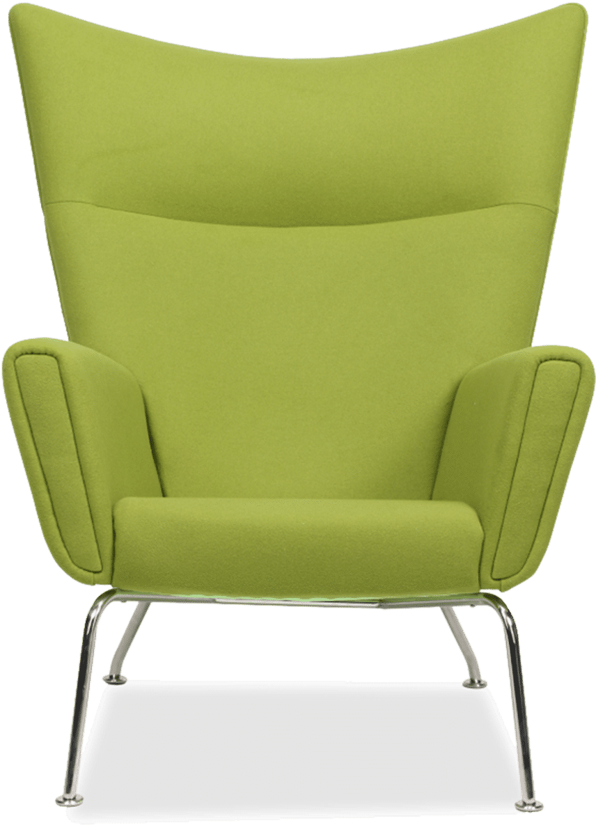 CH445 - Wing Chair Wool/Light Green image.