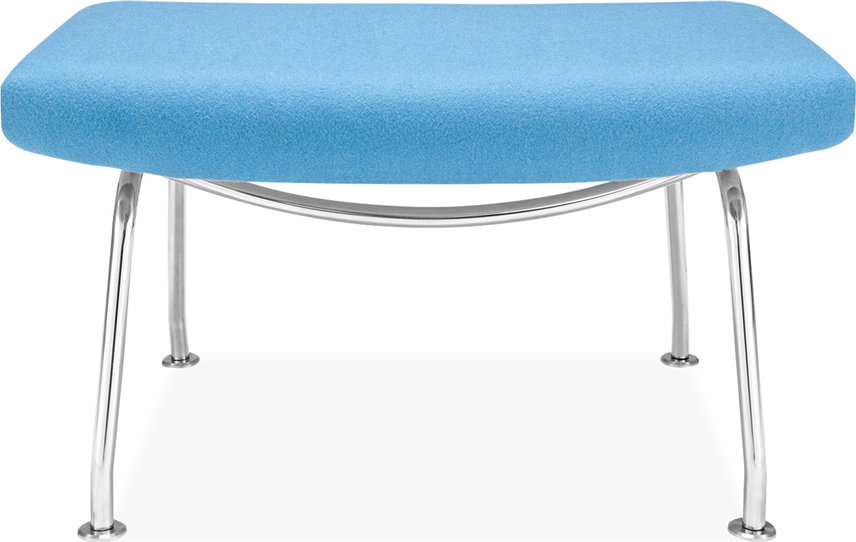 CH445 - Wing Chair Stool Wool/Morocan Blue image.