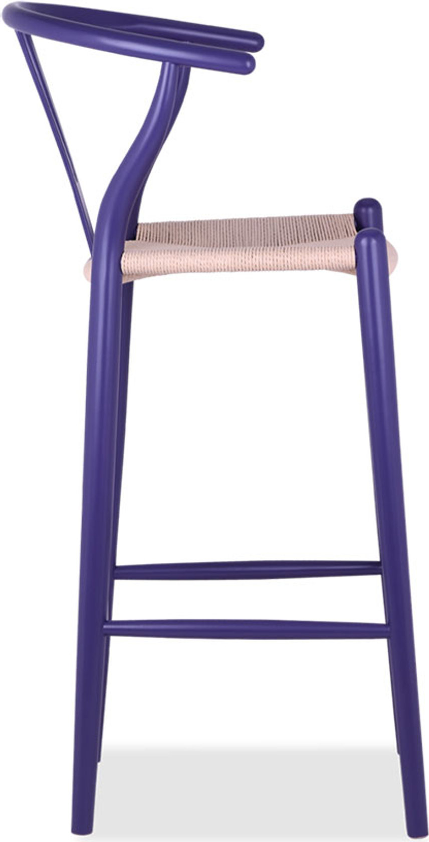 Tabouret de bar Wishbone (Y) Purple/Lacquered image.
