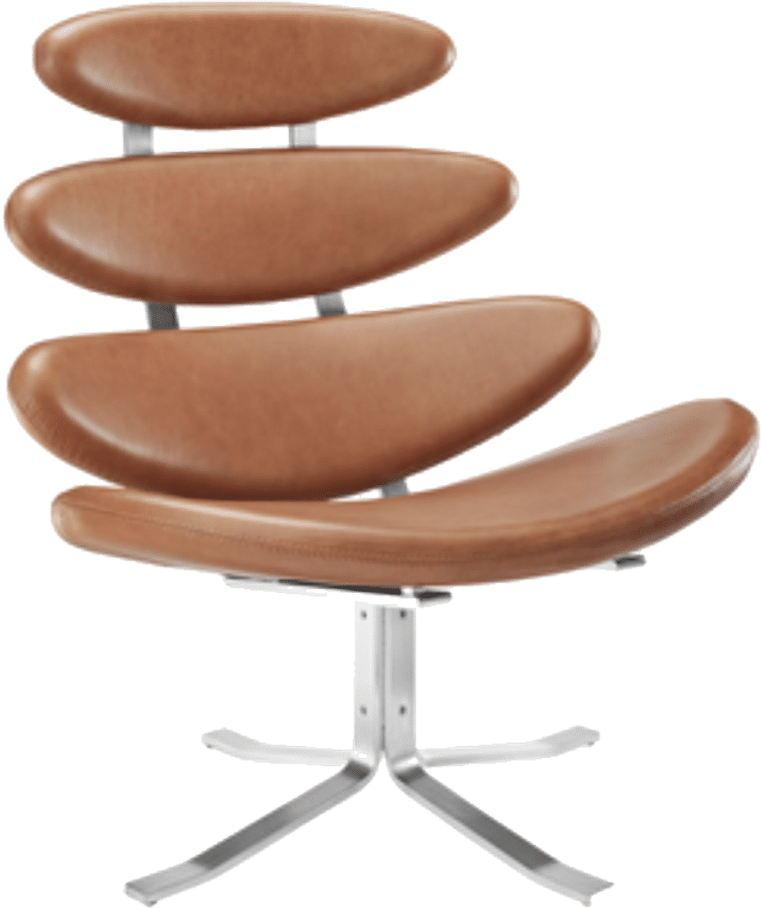 The Corona Chair Italian Leather/Terracota image.