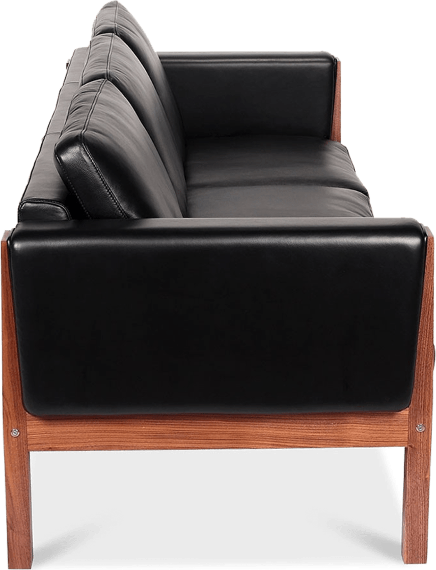 CH163 3 Seater Sofa American Walnut/Black  image.