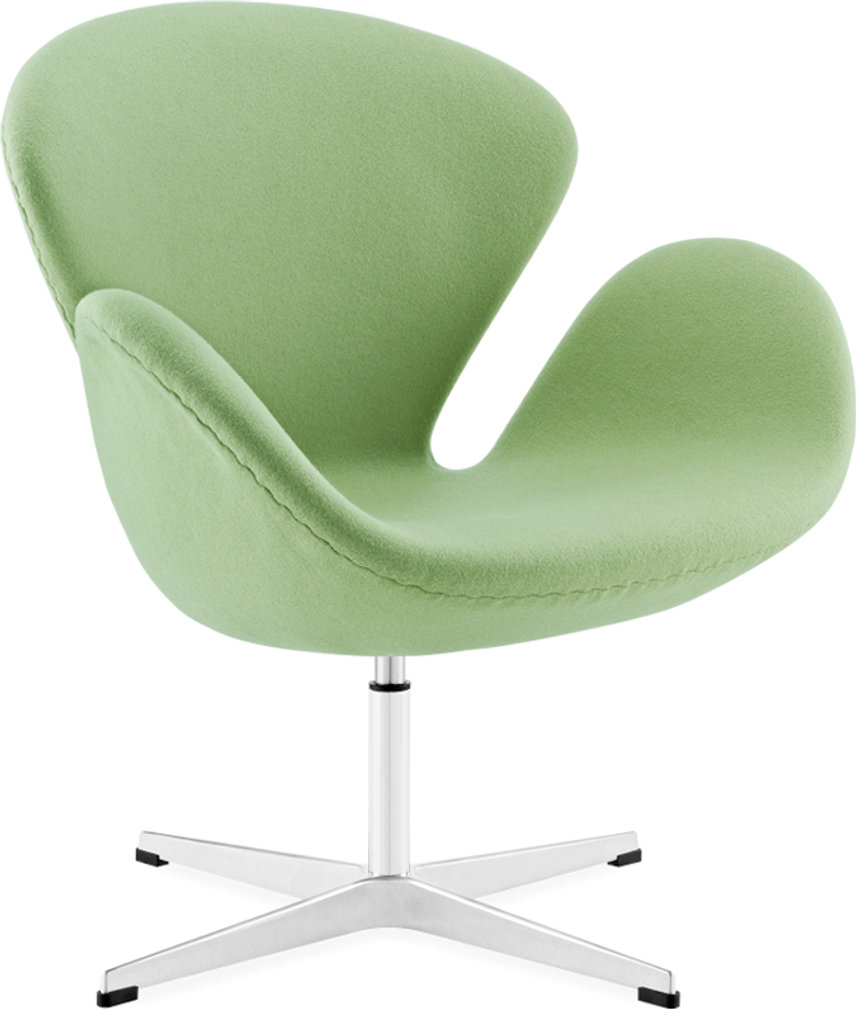The Swan Chair  Wool/Without piping/Light Green image.