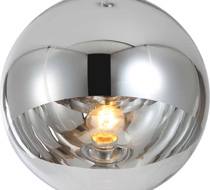 Mirror Ball Pendant Lamp  Chrome image.