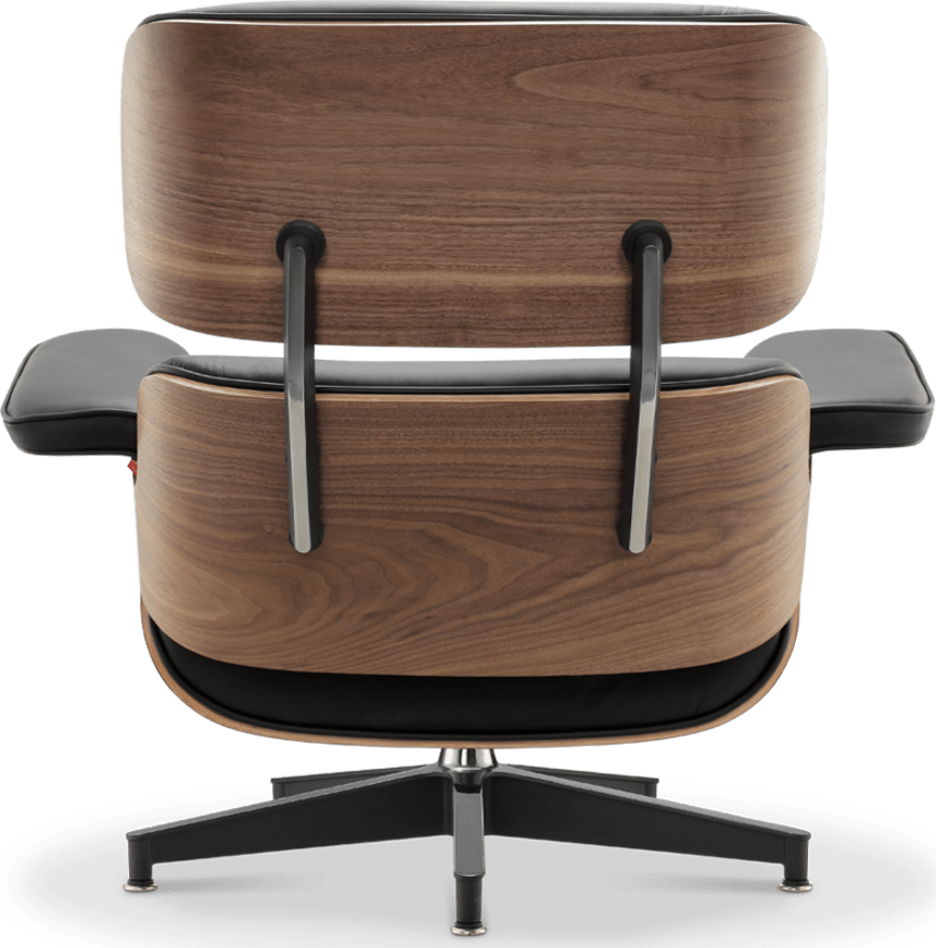 Eames Style Lounge Chair Versión H Miller Premium Leather/Black/Walnut image.