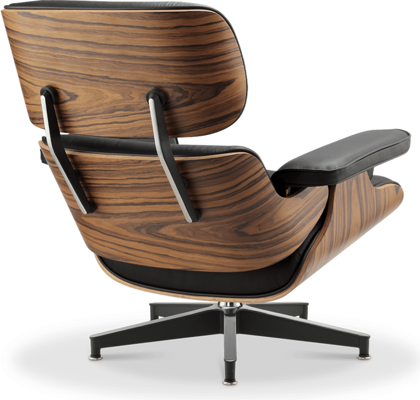 Eames Style Lounge Chair H Miller versjon Italian Leather/Black/Rosewood image.