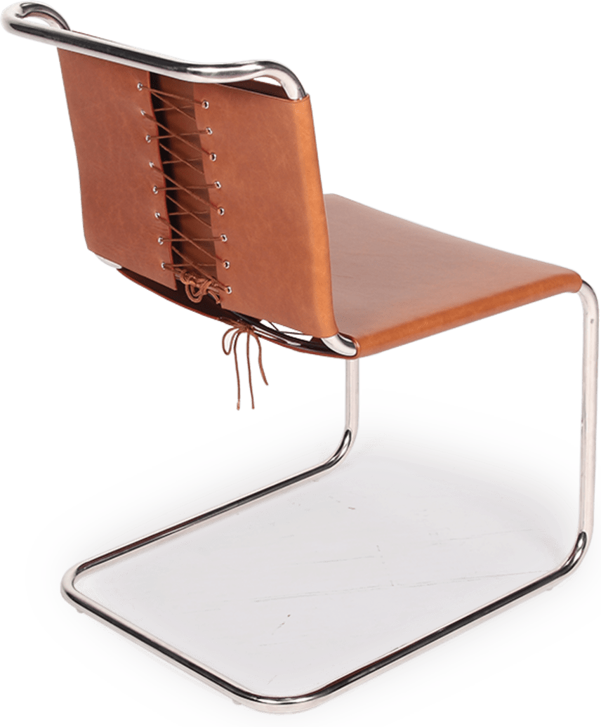 Mart Stam Chair Premium Leather/Dark Tan image.