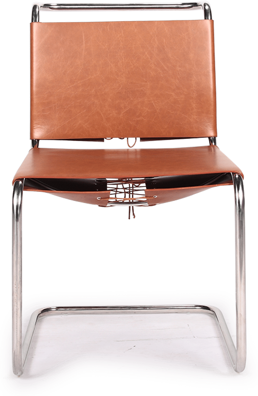Mart Stam Chair Premium Leather/Dark Tan image.