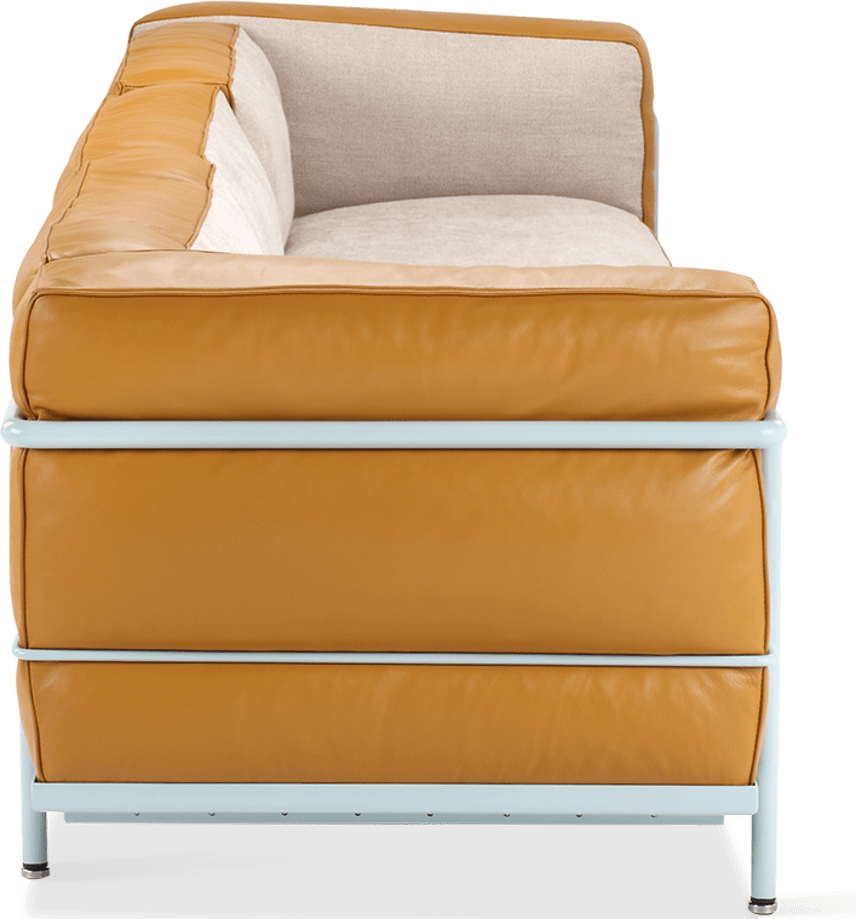 LC3 Style Grande 3 Seat Sofa - Special Edition Camel image.