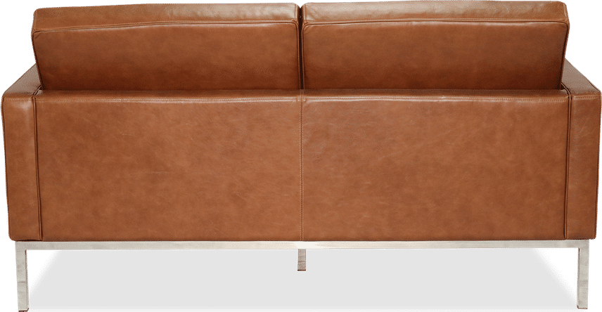 Knoll 2 Seater Sofa Premium Leather/Dark Tan image.