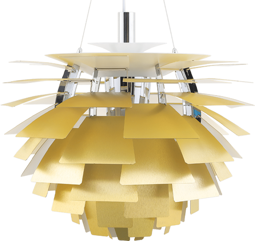 Ljus lampa med kronärtskocka Brass/72 CM image.