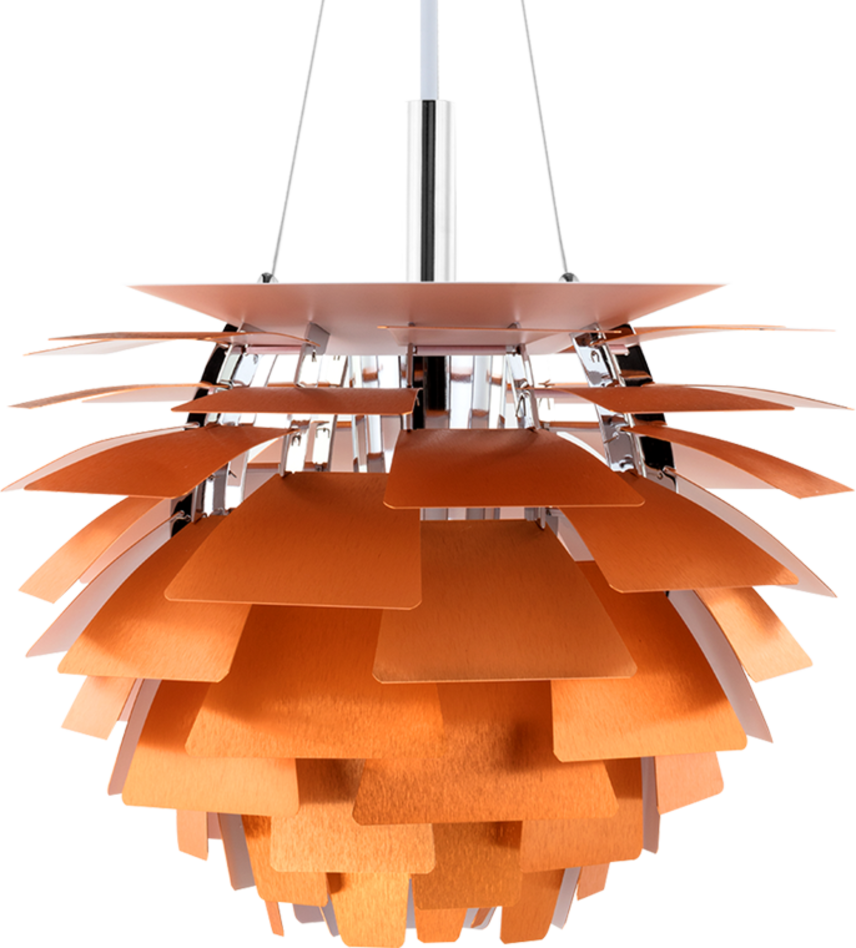 Ljus lampa med kronärtskocka Copper/72 CM image.