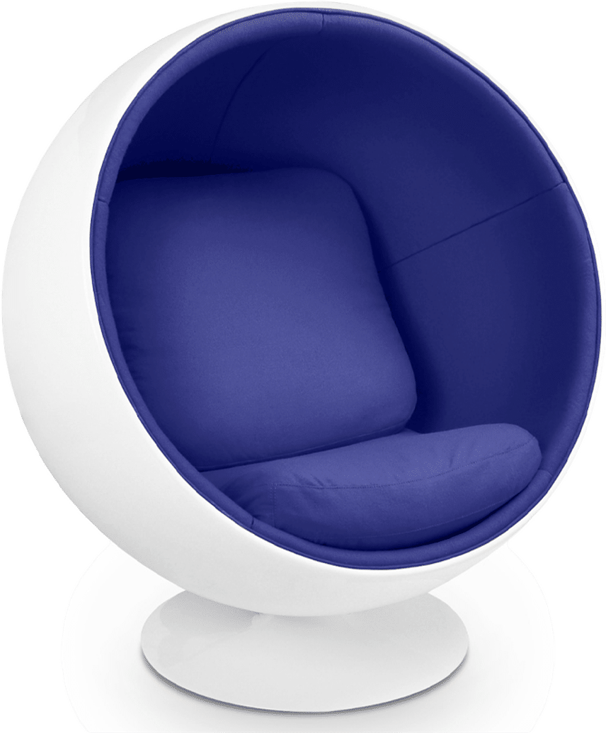 Ball Chair Blue/White/Medium image.