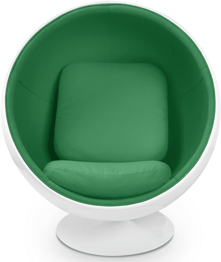 Ball Chair Green/White/Medium image.