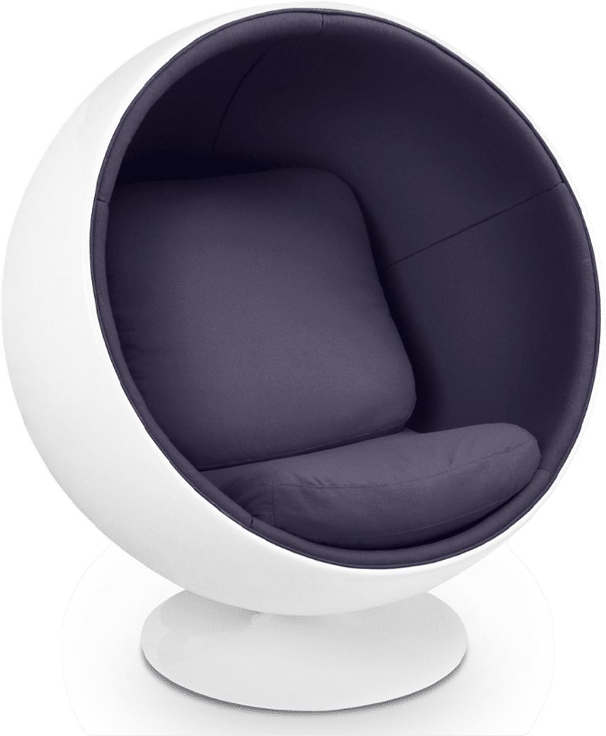 Ball Chair Deep Purple /White/Large image.