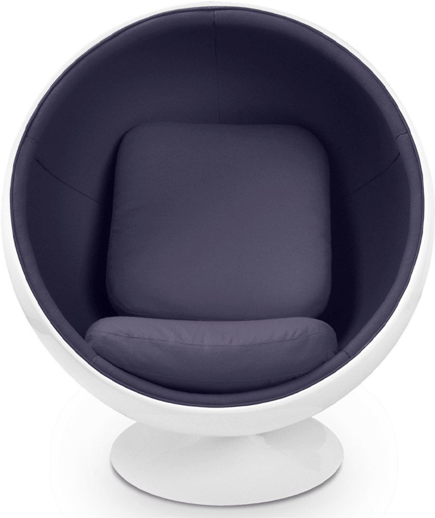 Ball Chair Deep Purple /White/Medium image.