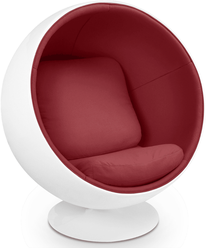 Bal stoel Deep Red/White/Medium image.