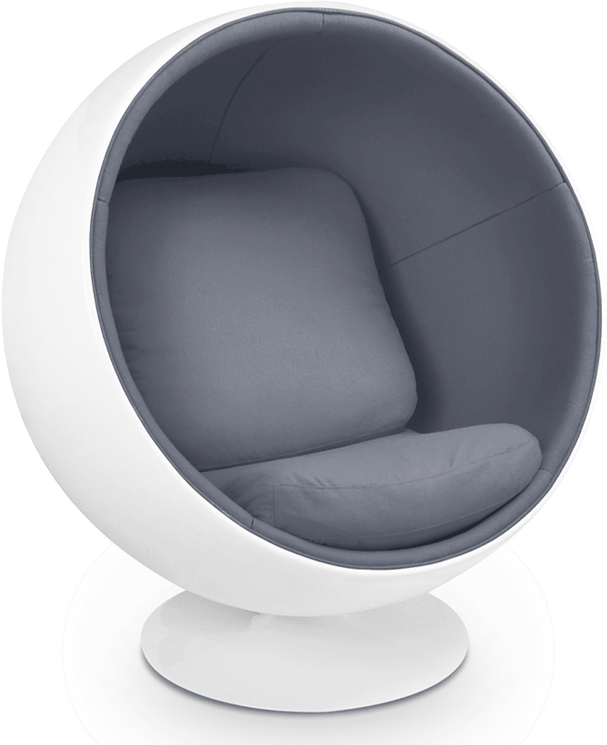 Ball Chair Charcoal Grey/White/Large image.