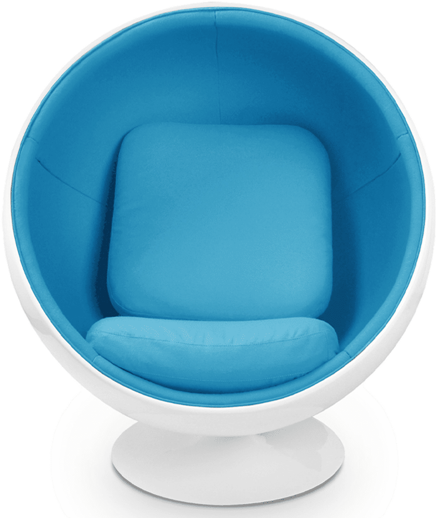 Ball Chair Moroccan Blue/White/Medium image.