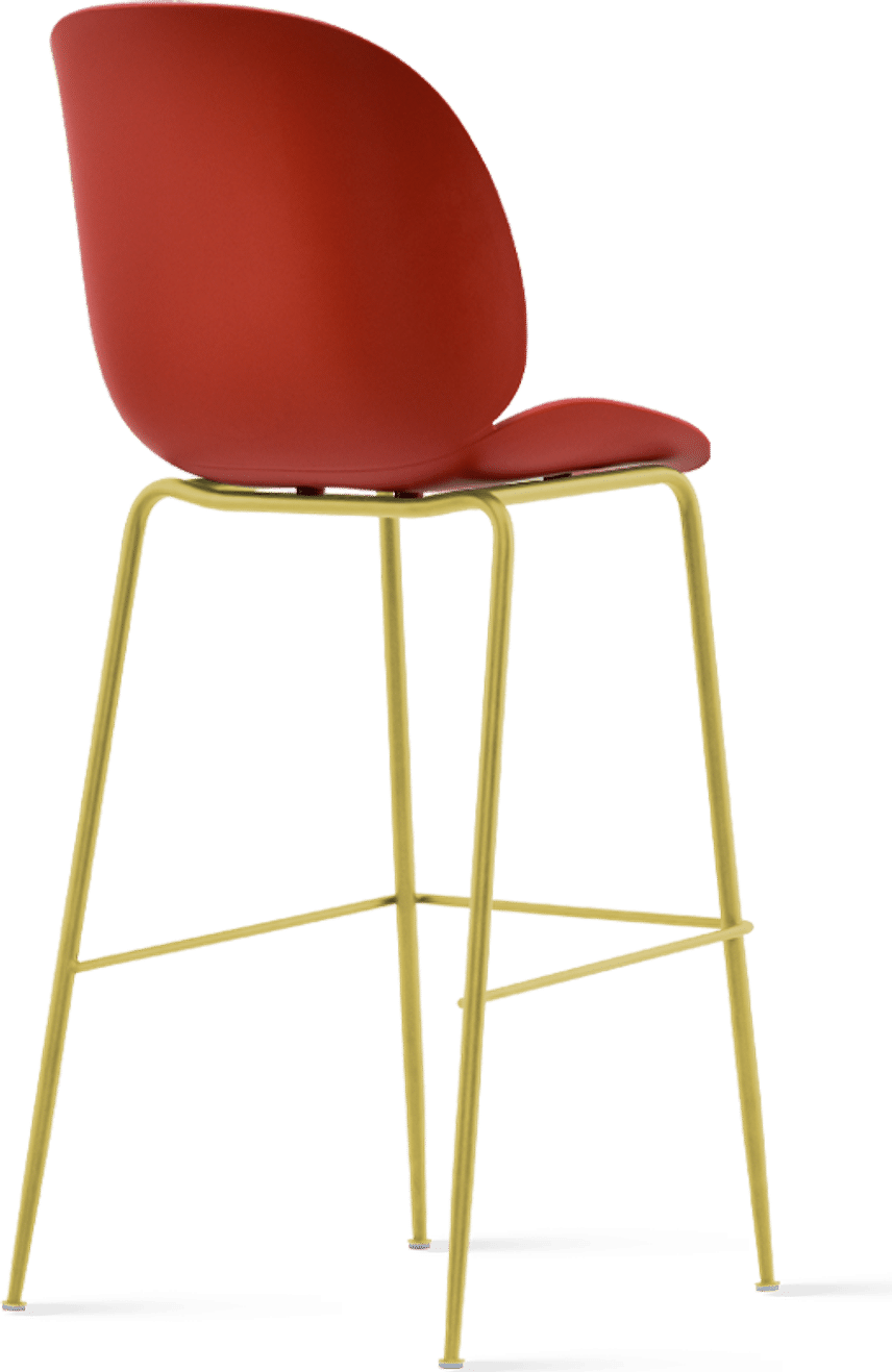 Beetle Style Barstool Red/Gold image.