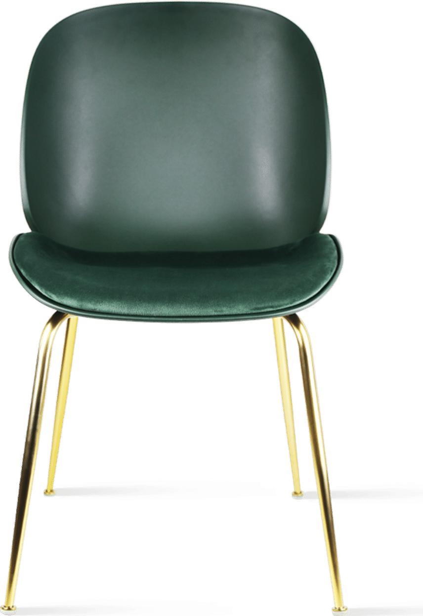 Beetle Style Dining Chair Bottle Green Velvet/Gold image.
