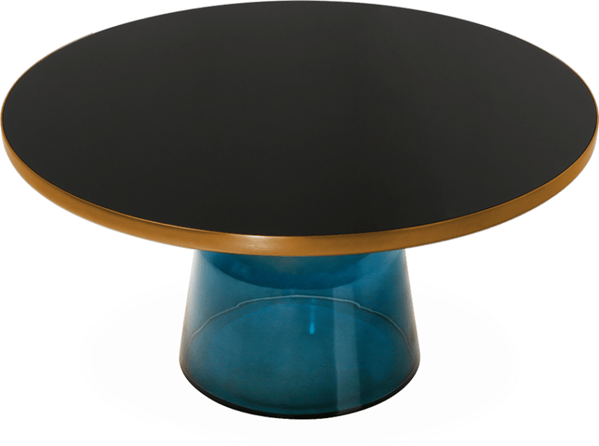 Bell Coffee Table - Large - Glass Dark Blue image.