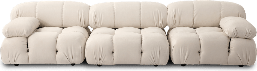 Camaleonda Style Corner Sofa - Right Armrest Creamy Alcantara/Alcantara image.