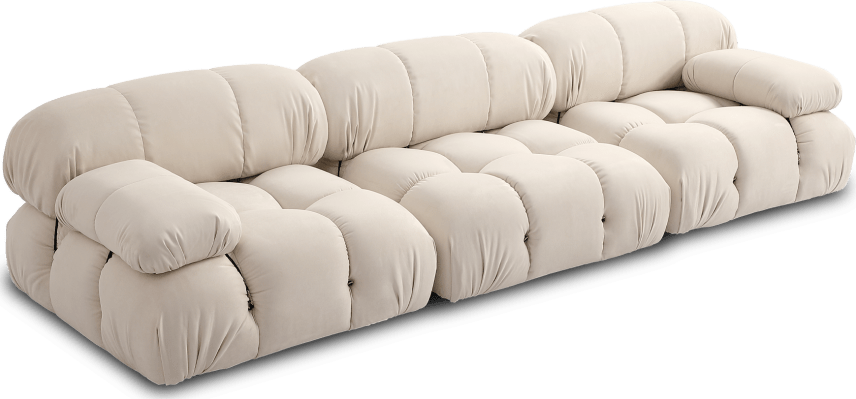 Camaleonda Style Corner Sofa - Left Armrest Creamy Alcantara/Alcantara image.